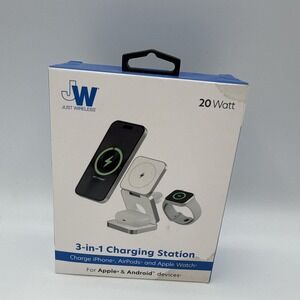 Just Wireless 3-in-1 Wireless Charging Station 20W iPhone Apple Watch AirPods